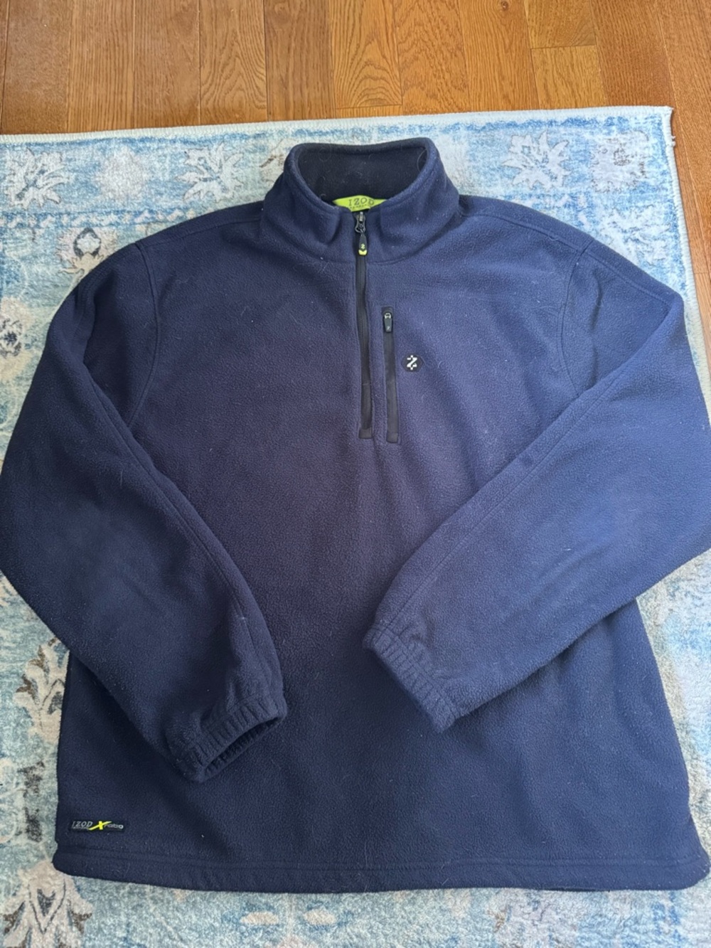 Izod Navy Half-Zip Fleece Pullover